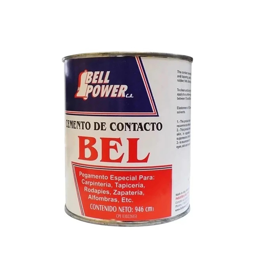 PEGA BELL /CEMENTO DE CONTACTO 500  1/4Gal BELL POWER